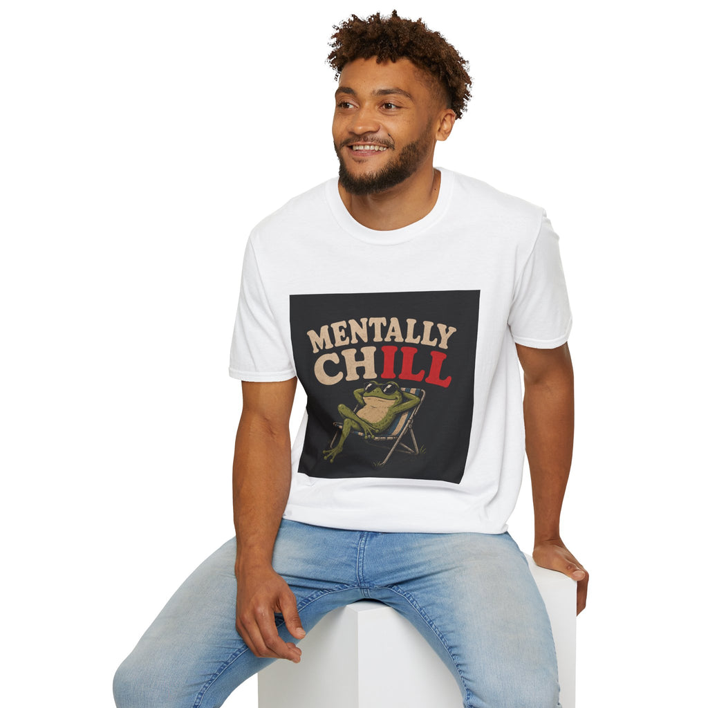 Mentally Chill Frog T-Shirt | Relaxed Cartoon Frog Graphic