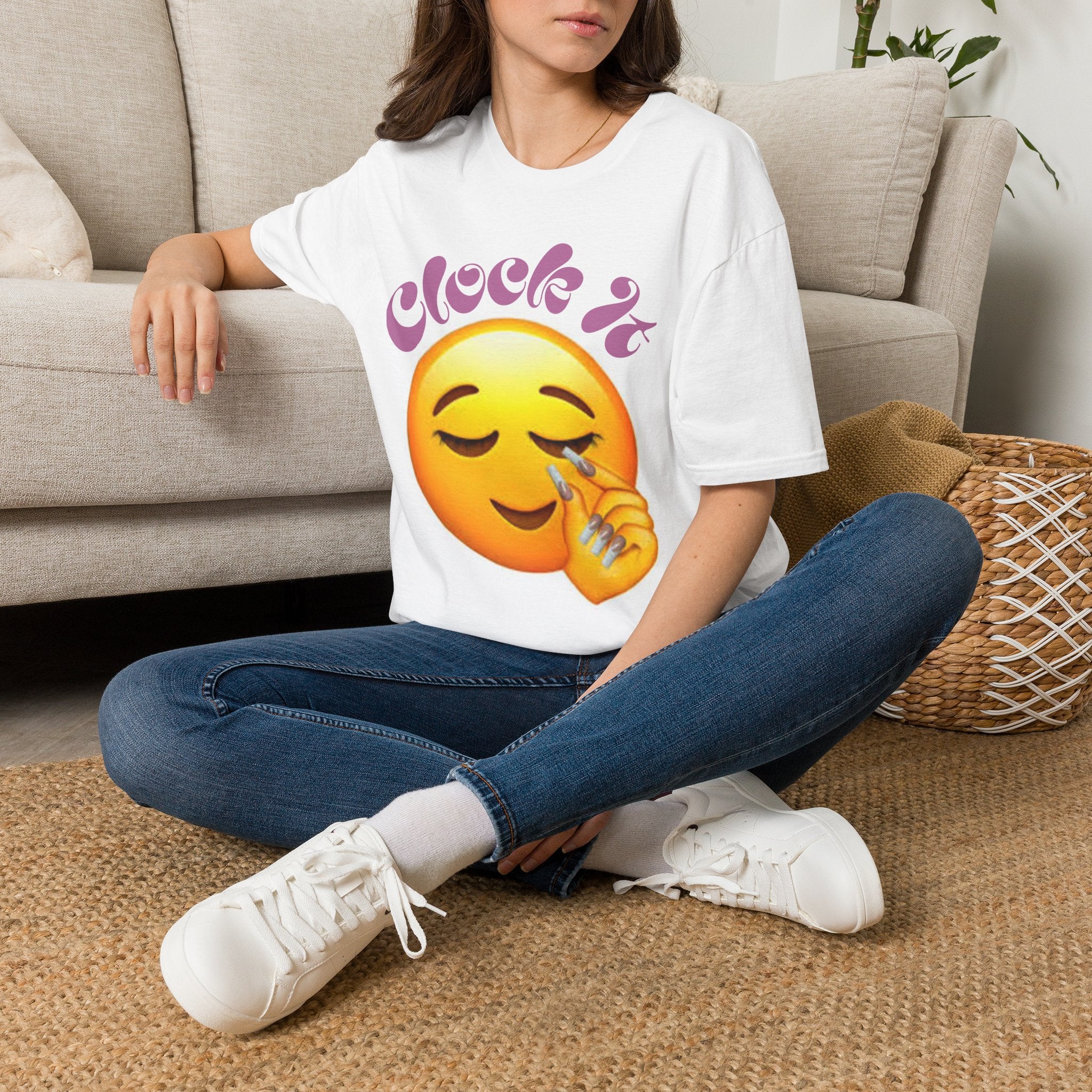 "Clock It" Emoji Graphic Tee
